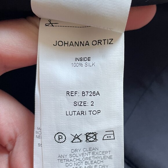 Johanna Ortiz Lutari Top Fall 2017 One Shoulder Black Size 2 NEW NWT - Picture 10 of 16